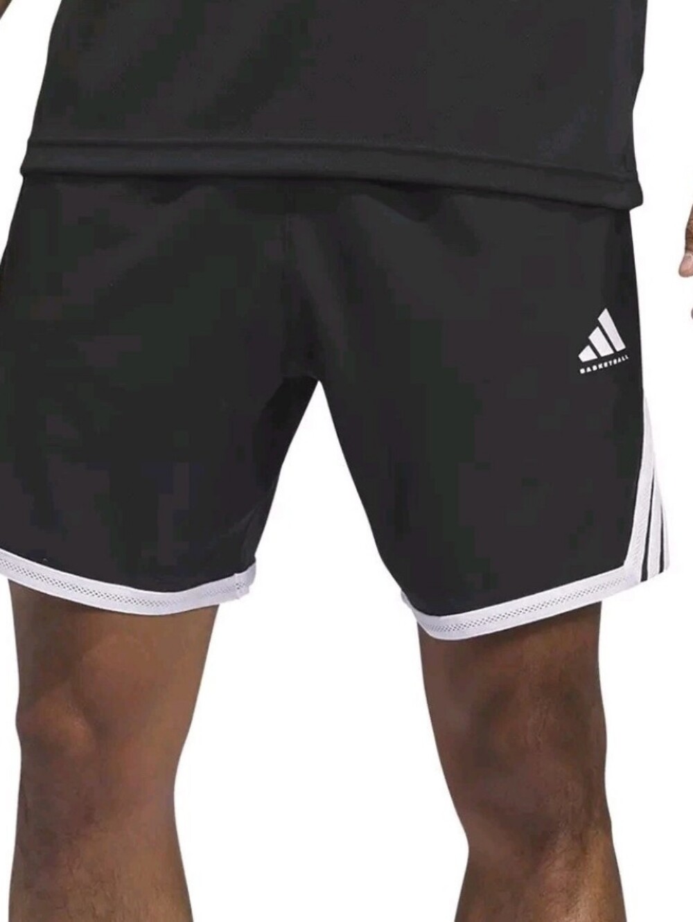 Adidas Mens Large Crazy Lite Basketball Shorts Black & White Loose Fit JJ1888